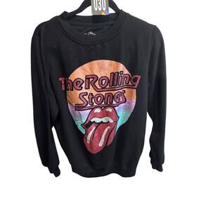 The Rolling Stones Graphic Sweatshirt Black Large‎ Rock Band Concert Pullover